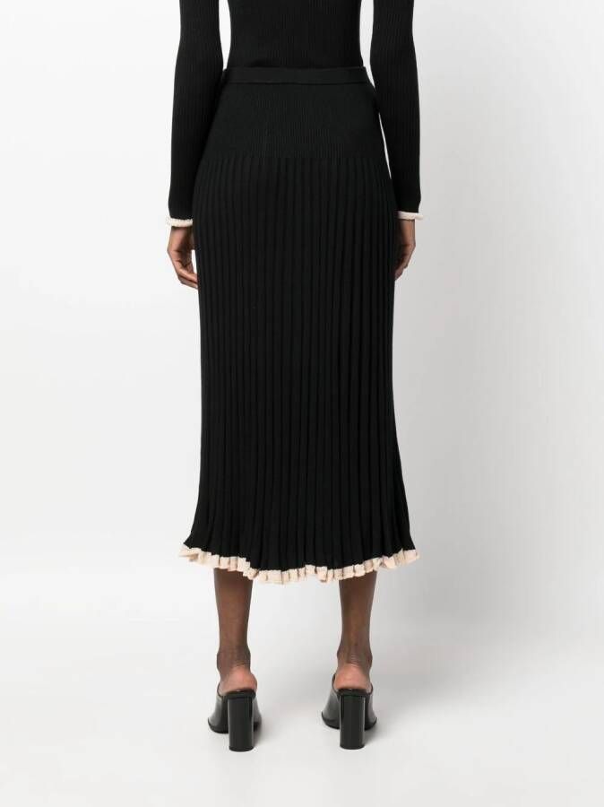 Proenza Schouler Silk Cashmere Skirt Zwart