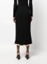 Proenza Schouler Silk Cashmere Skirt Zwart - Thumbnail 4