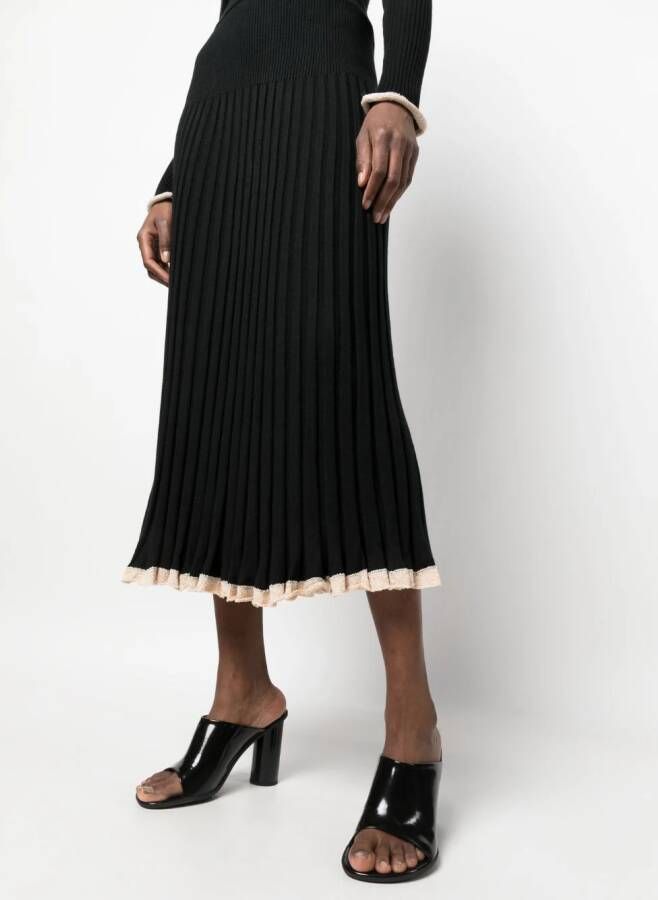 Proenza Schouler Silk Cashmere Skirt Zwart
