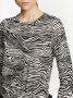 Proenza Schouler T-shirt met zebraprint Zwart - Thumbnail 5