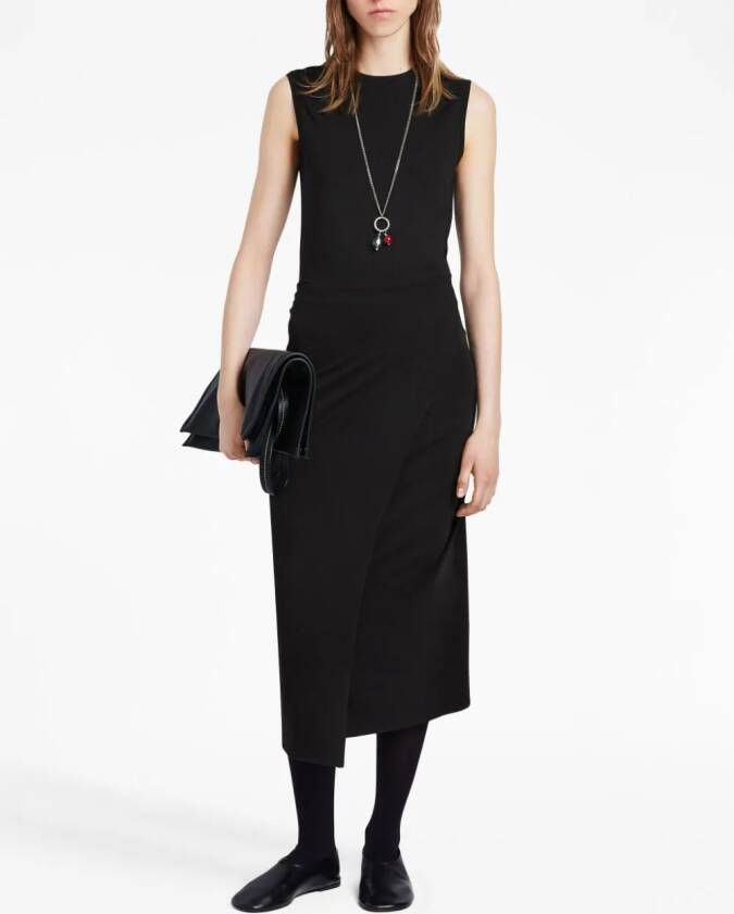 Proenza Schouler White Label Asymmetrische jurk Zwart
