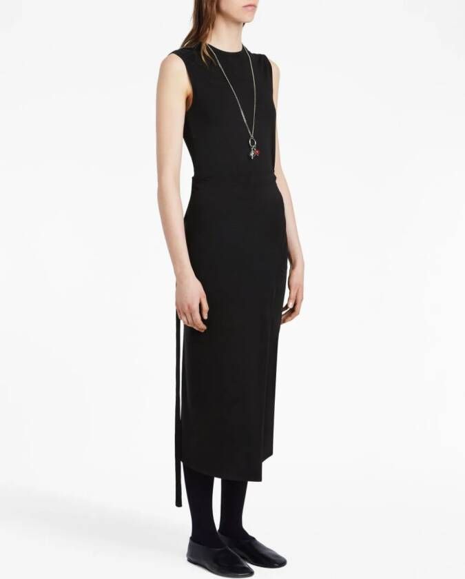 Proenza Schouler White Label Asymmetrische jurk Zwart
