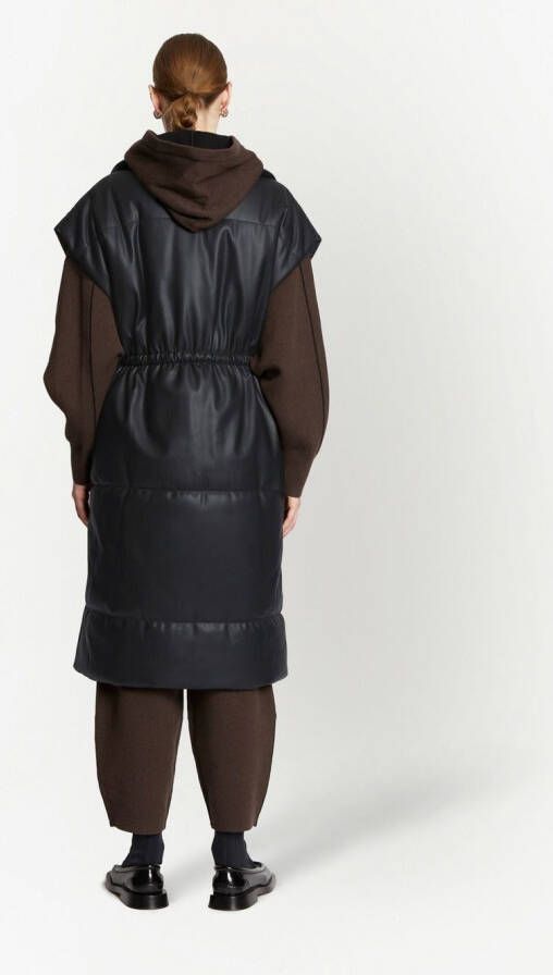 Proenza Schouler White Label Bodywarmer van imitatieleer Zwart