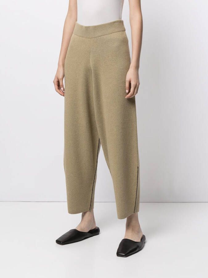 Proenza Schouler White Label Broek met toelopende pijpen Beige