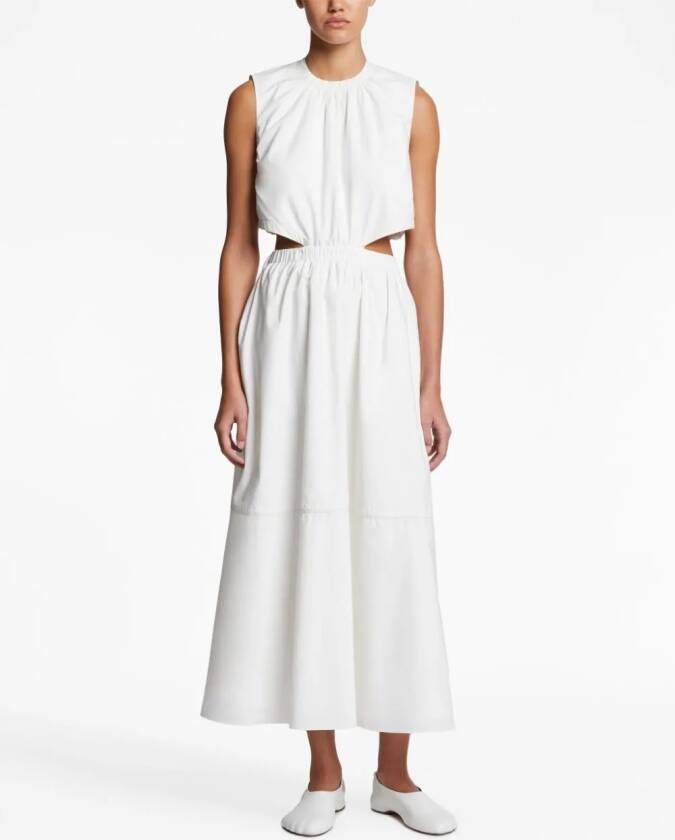 Proenza Schouler White Label cut-out poplin midi dress Wit