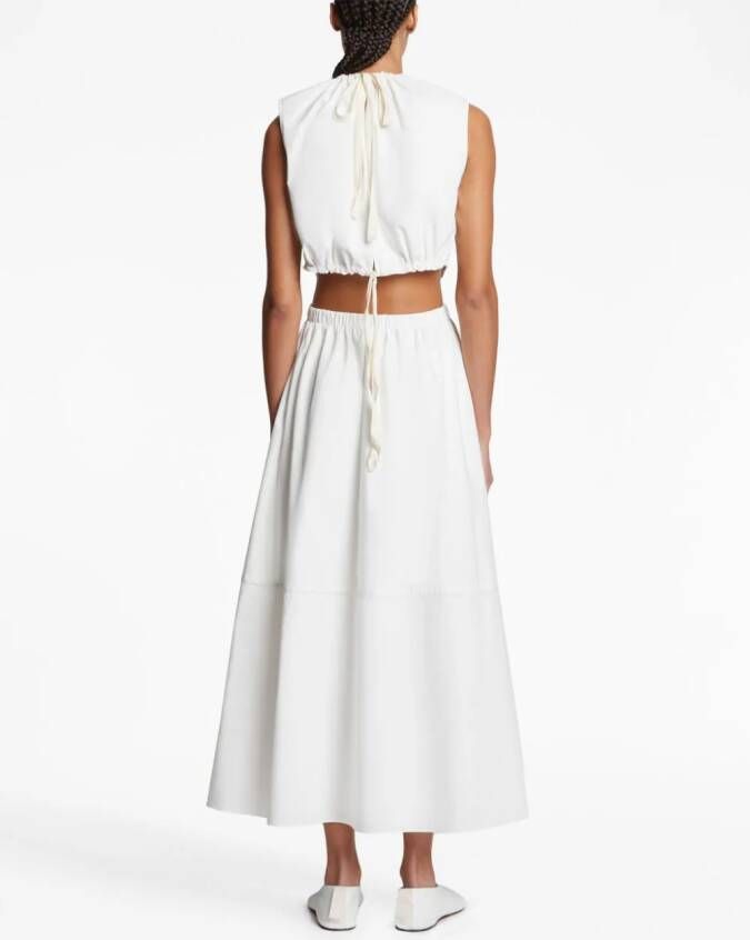 Proenza Schouler White Label cut-out poplin midi dress Wit