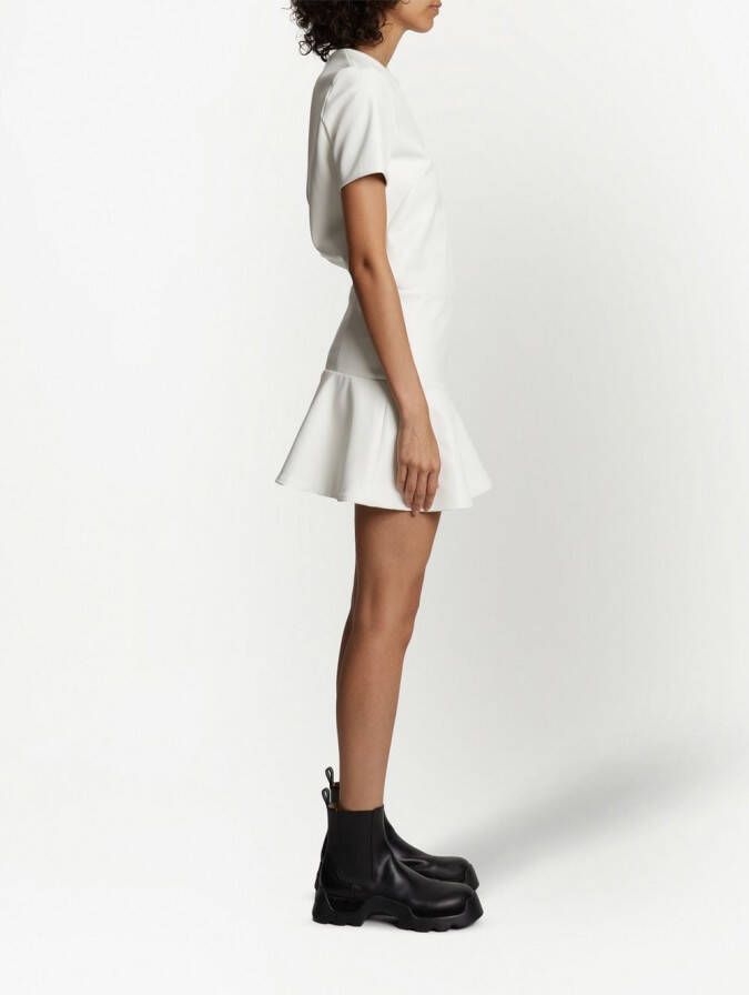 Proenza Schouler White Label Mini-jurk van imitatieleer Wit