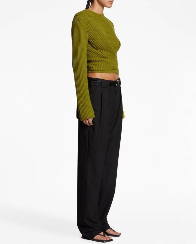 Proenza Schouler White Label Geribbelde trui Groen
