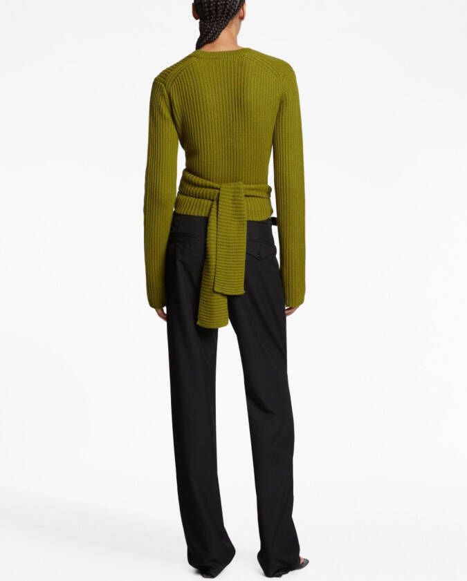 Proenza Schouler White Label Geribbelde trui Groen