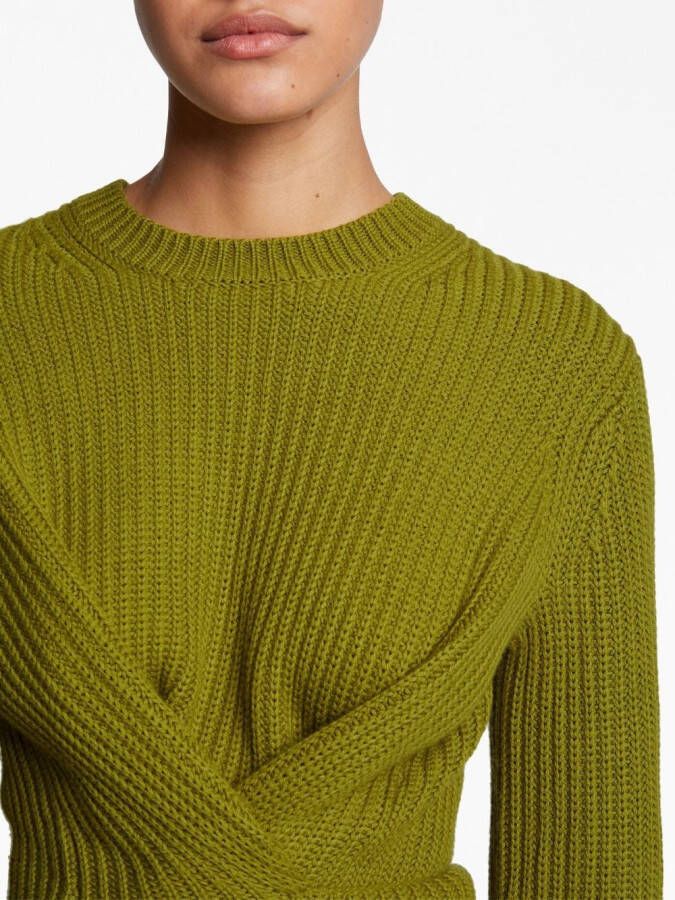 Proenza Schouler White Label Geribbelde trui Groen
