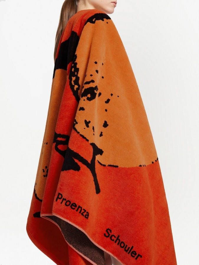 Proenza Schouler White Label Handdoek met print Oranje
