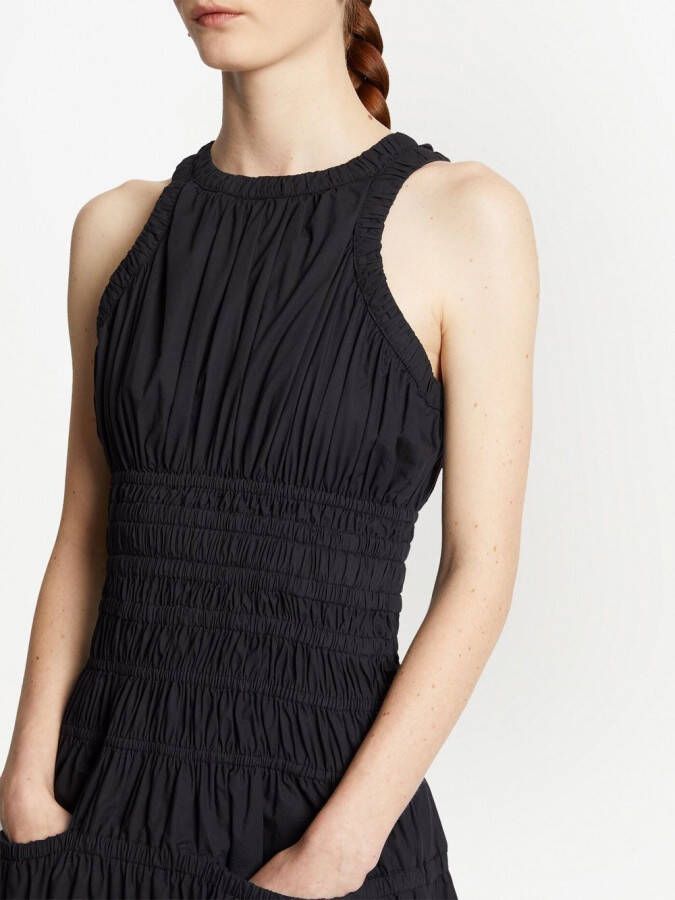 Proenza Schouler White Label Jurk met ruche Zwart