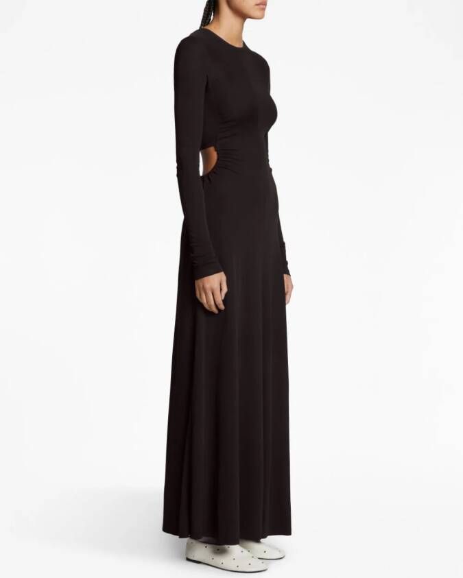 Proenza Schouler White Label Midi-jurk met open rug Zwart