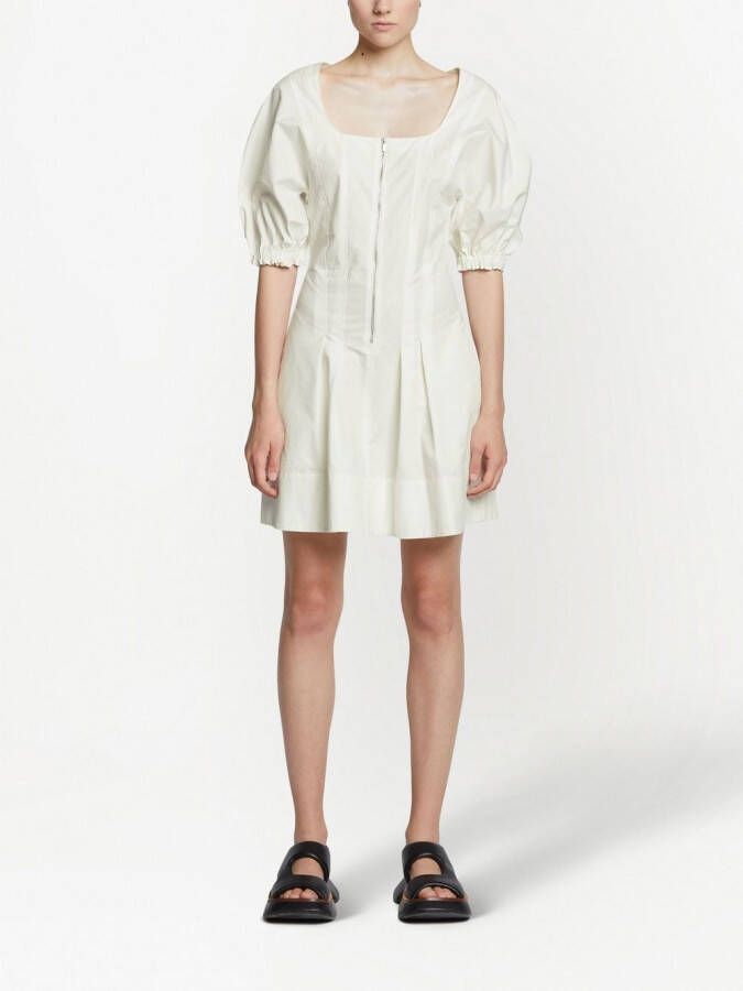 Proenza Schouler White Label Mini-jurk met pofmouwen Wit