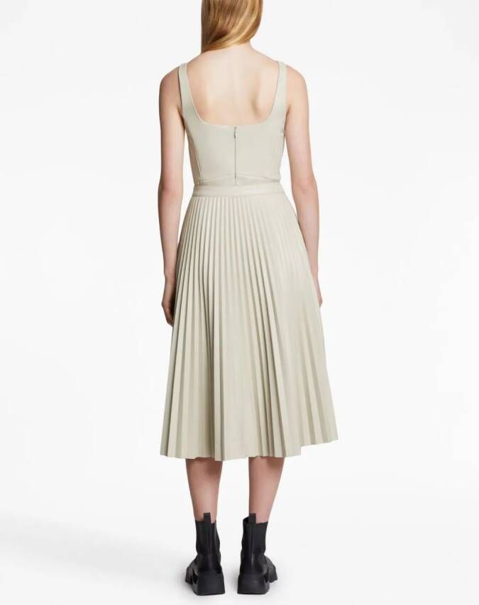 Proenza Schouler White Label pleated faux-leather midi skirt Wit