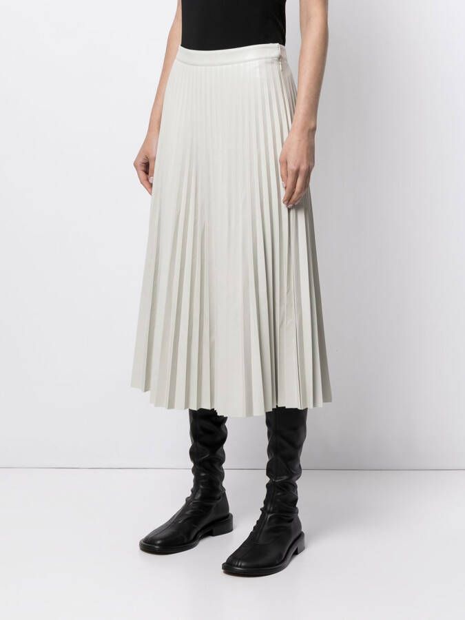 Proenza Schouler White Label Plooirok van imitatieleer Wit