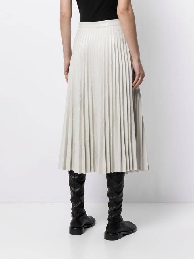 Proenza Schouler White Label Plooirok van imitatieleer Wit