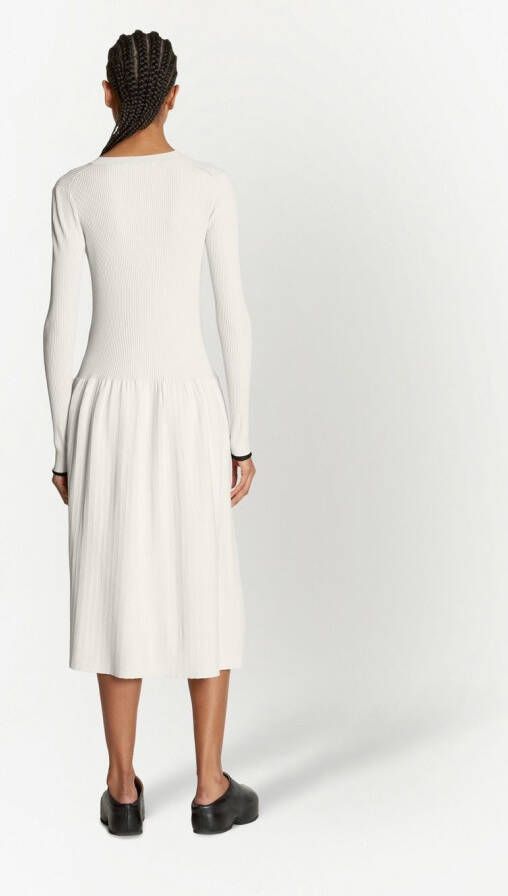 Proenza Schouler White Label Ribgebreide jurk Beige