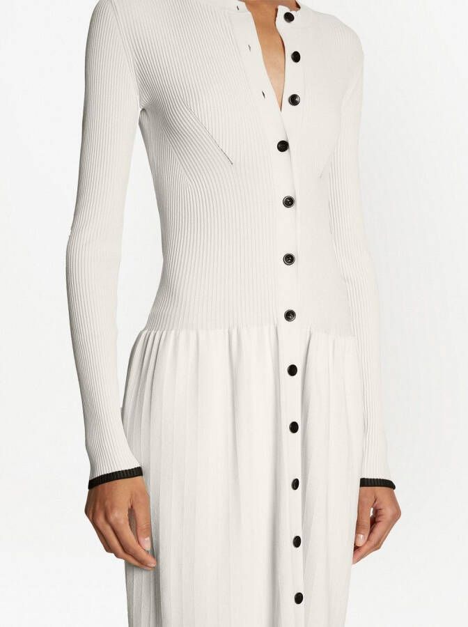 Proenza Schouler White Label Ribgebreide jurk Beige