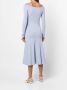 Proenza Schouler White Label Ribgebreide jurk Blauw - Thumbnail 4