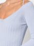 Proenza Schouler White Label Ribgebreide jurk Blauw - Thumbnail 5