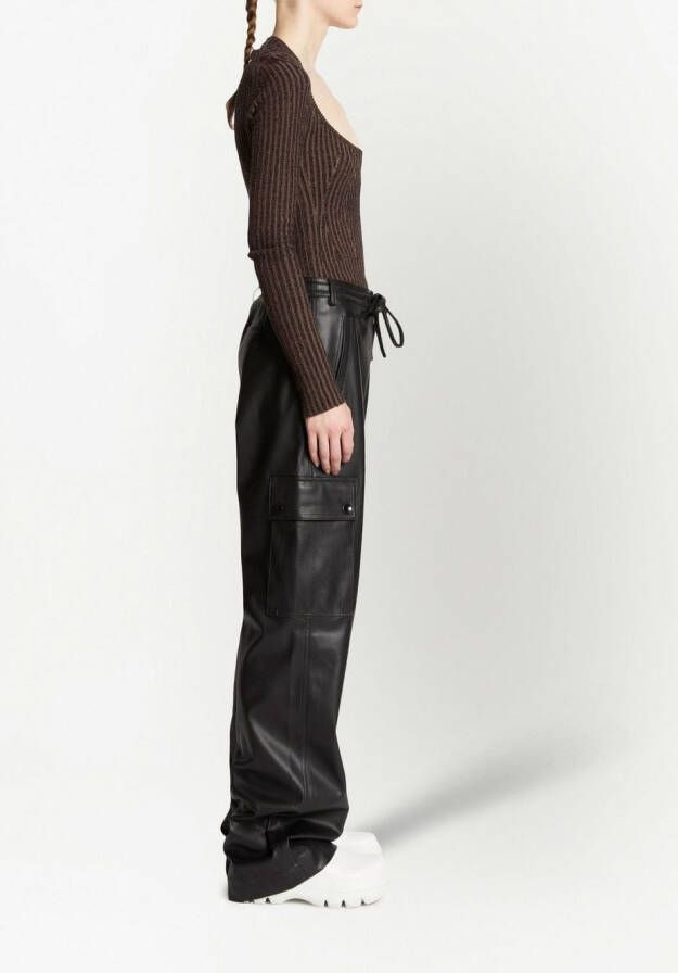 Proenza Schouler White Label Ribgebreide trui Bruin