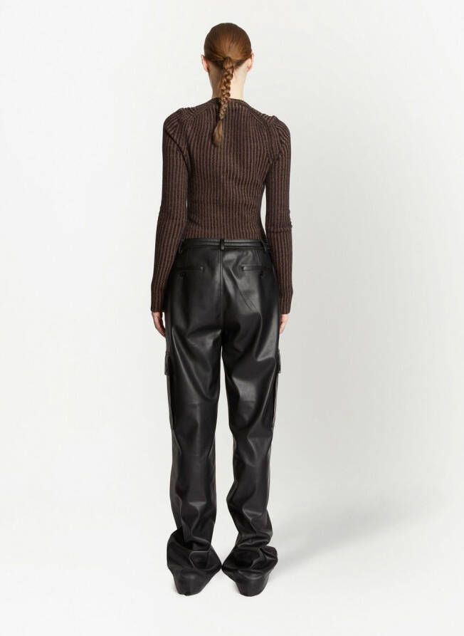 Proenza Schouler White Label Ribgebreide trui Bruin