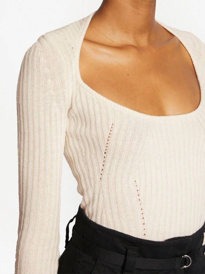 Proenza Schouler White Label Ribgebreide trui Roze