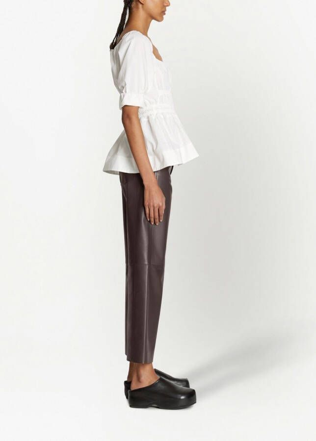 Proenza Schouler White Label Jurk met vierkante hals Wit