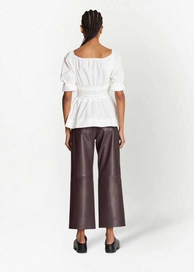 Proenza Schouler White Label Jurk met vierkante hals Wit