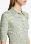 Proenza Schouler White Label Space Dye ribbed-knit polo dress Blauw - Thumbnail 5