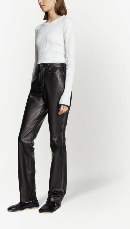 Proenza Schouler White Label Straight broek Zwart