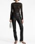 Proenza Schouler White Label Gestreepte panty Zwart - Thumbnail 3
