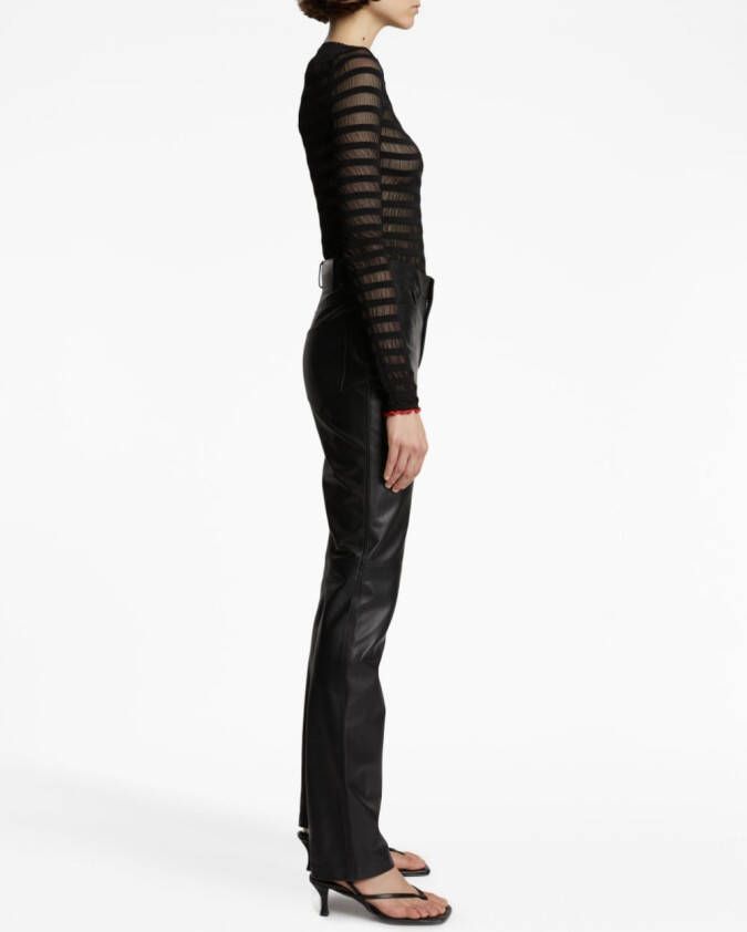 Proenza Schouler White Label Gestreepte panty Zwart