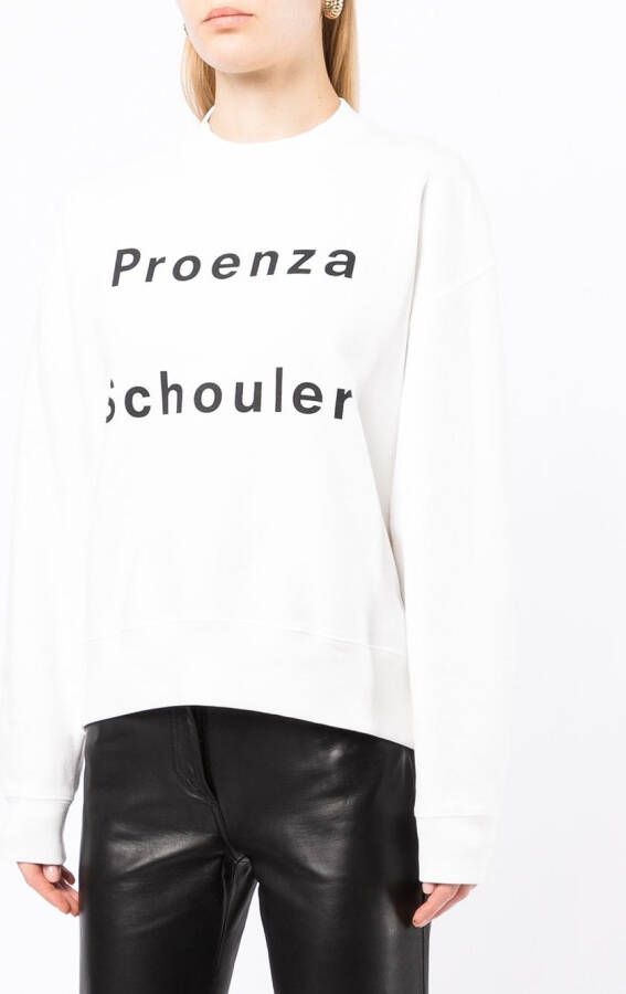 Proenza Schouler White Label Sweater met logoprint Wit