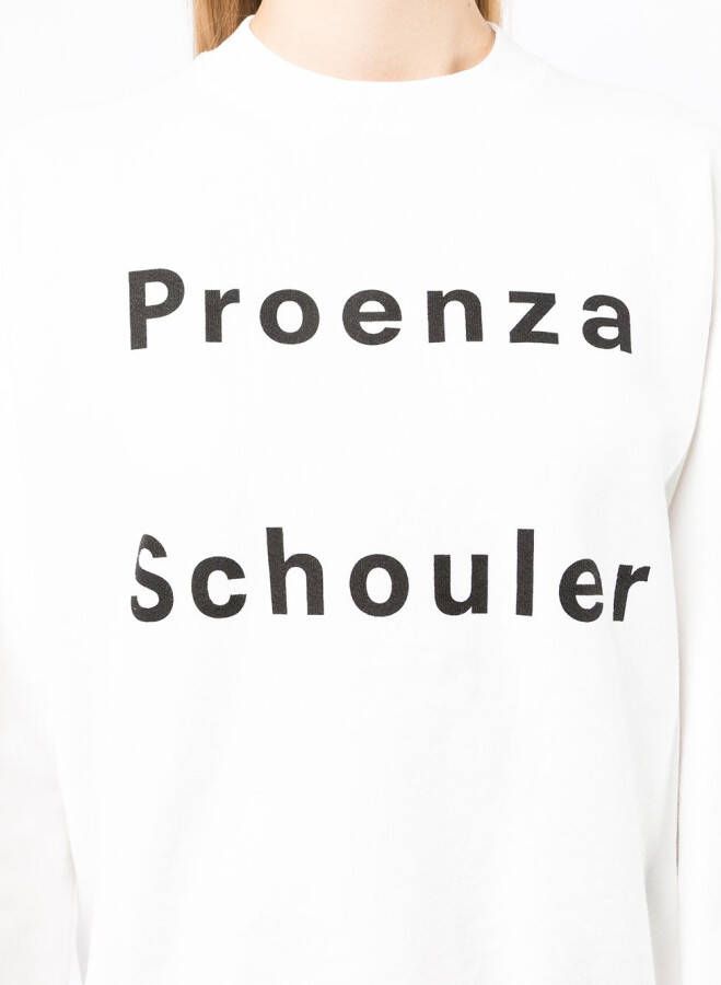 Proenza Schouler White Label Sweater met logoprint Wit