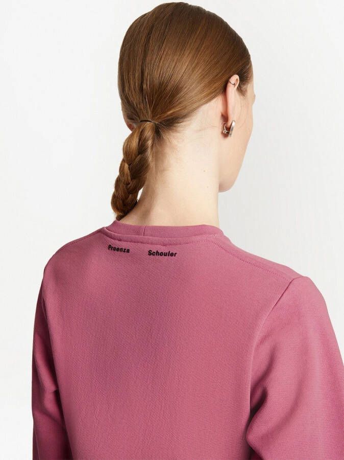 Proenza Schouler White Label Sweater met ruche afwerking Roze