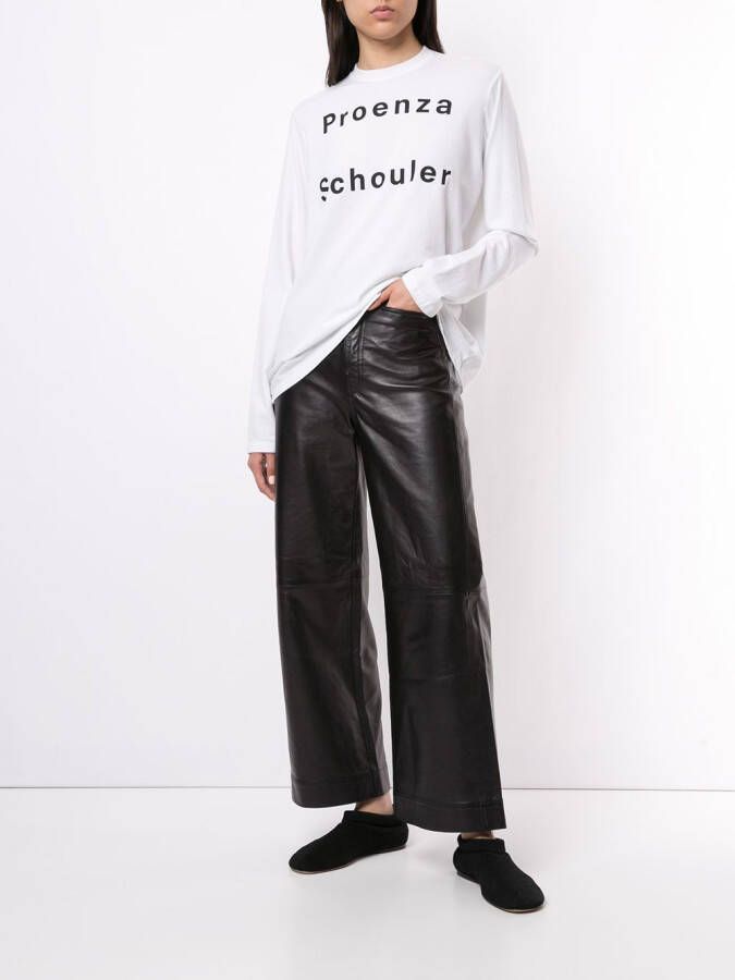Proenza Schouler White Label T-shirt met lange mouwen Wit