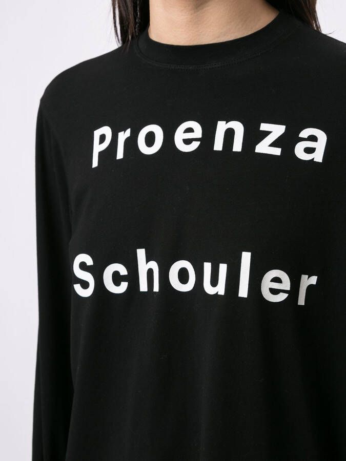 Proenza Schouler White Label T-shirt met lange mouwen Zwart