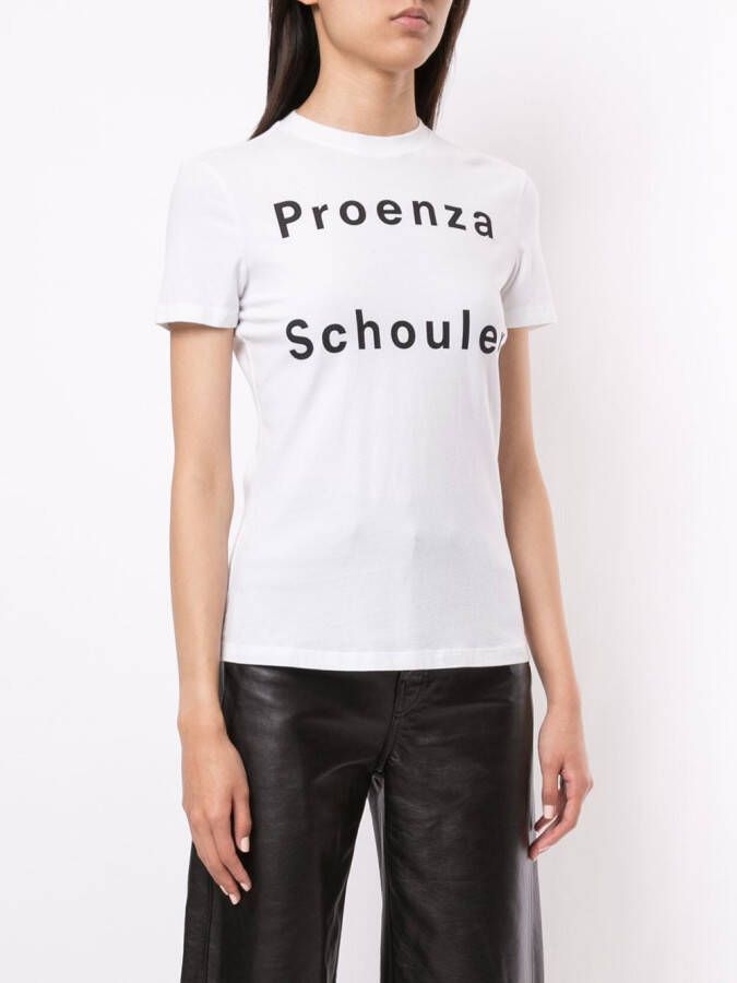 Proenza Schouler White Label T-shirt met logoprint Wit