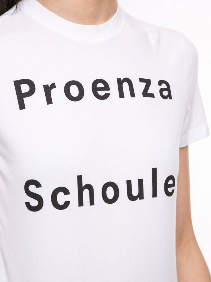 Proenza Schouler White Label T-shirt met logoprint Wit