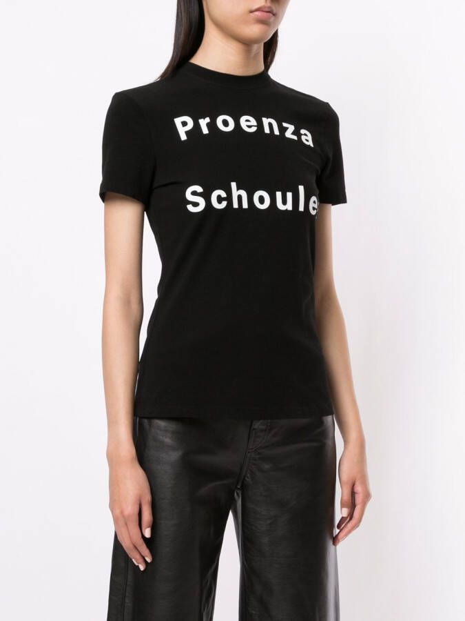 Proenza Schouler White Label T-shirt met logoprint Zwart