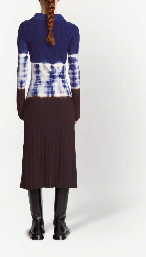 Proenza Schouler White Label Jurk met tie-dye print Blauw