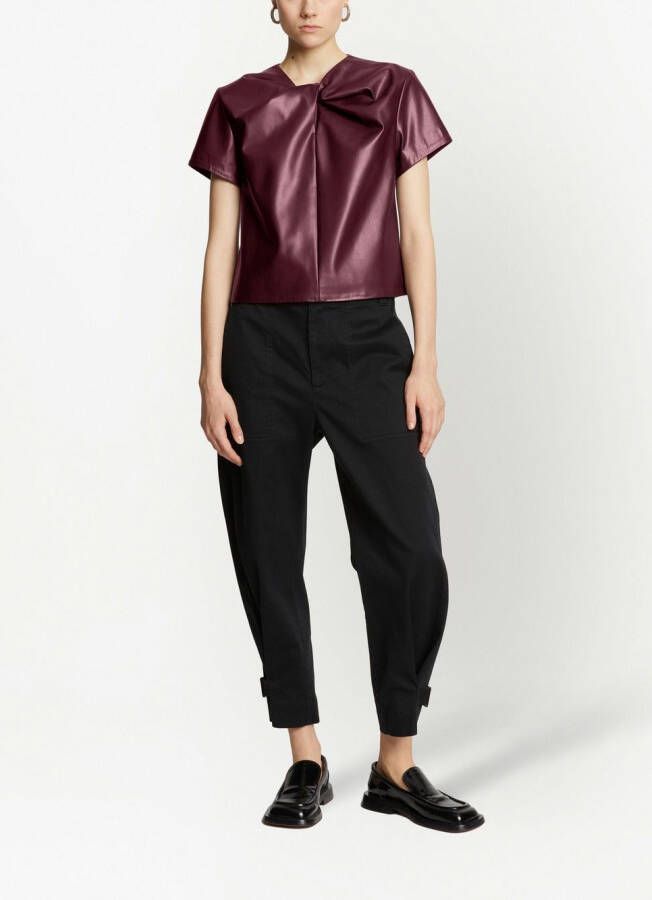 Proenza Schouler White Label Top met gedraaid detail Paars