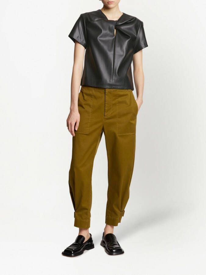 Proenza Schouler White Label Top met korte mouwen Zwart