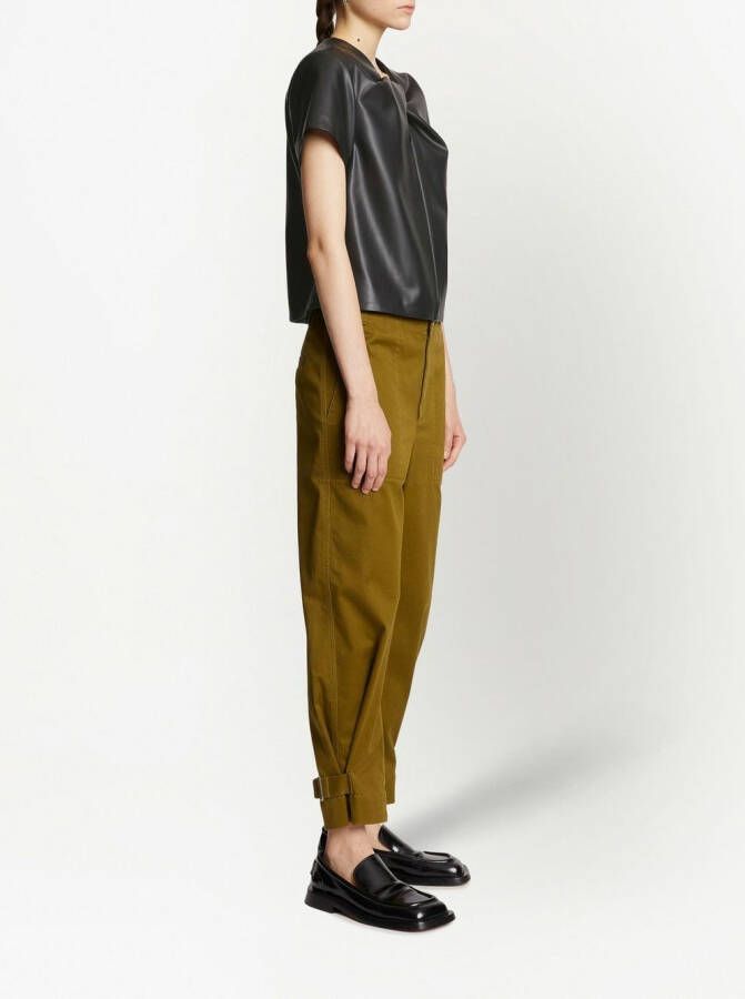 Proenza Schouler White Label Top met korte mouwen Zwart