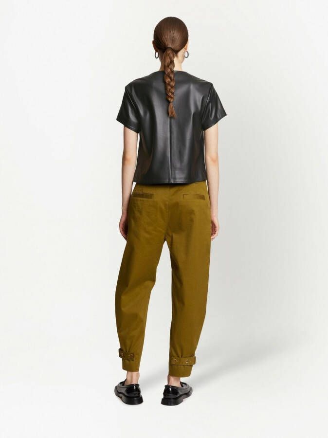 Proenza Schouler White Label Top met korte mouwen Zwart