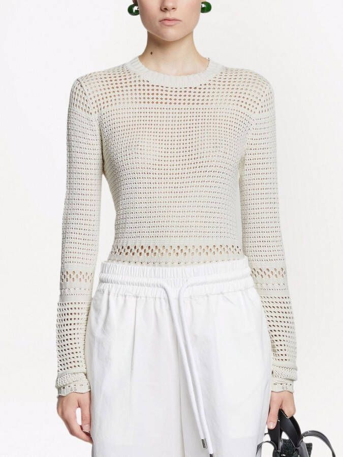 Proenza Schouler White Label Top met lange mouwen Beige