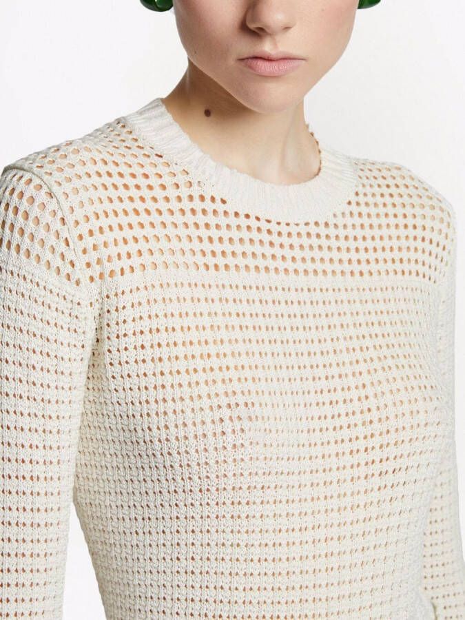 Proenza Schouler White Label Top met lange mouwen Beige