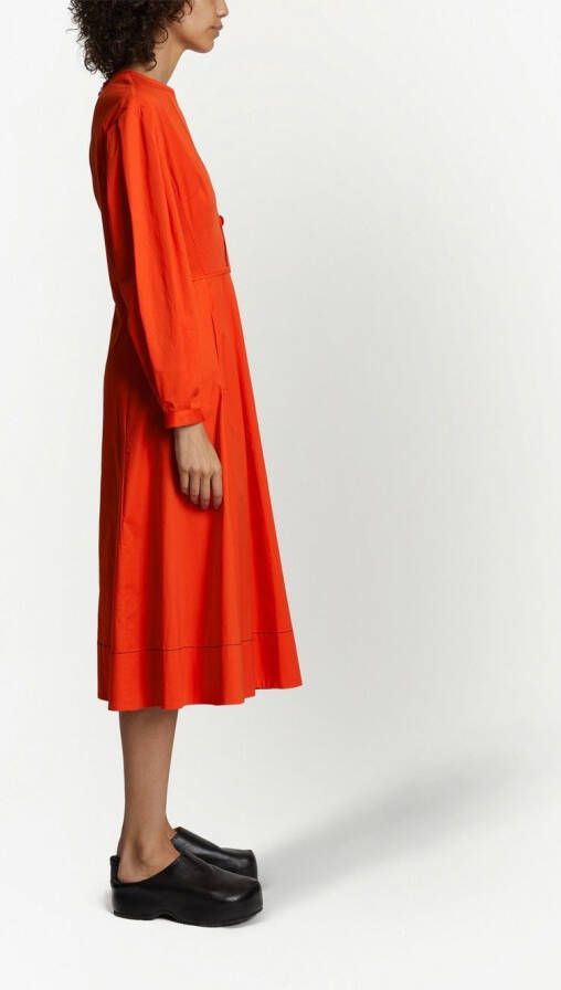 Proenza Schouler White Label Maxi-jurk met V-hals Rood